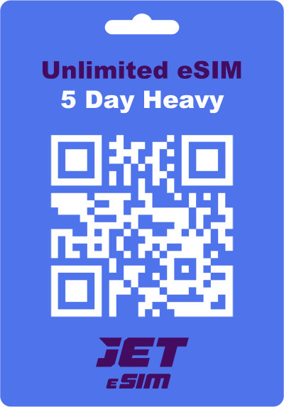 eSIM Asia Unlimited Heavy 5 days