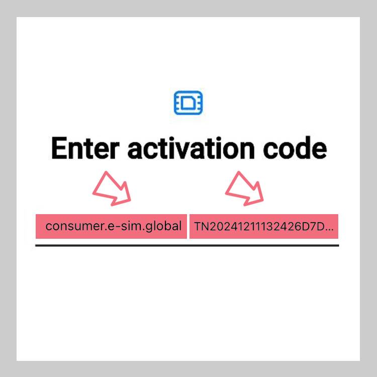 Android user interface for installing an eSIM